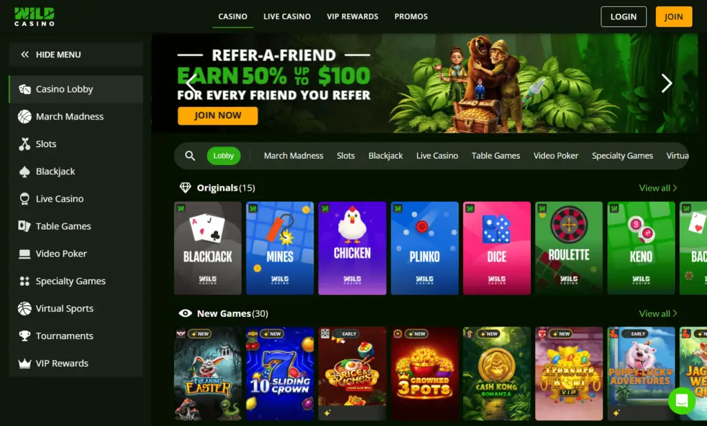 Wild Casino Deutschland Casino Homepage