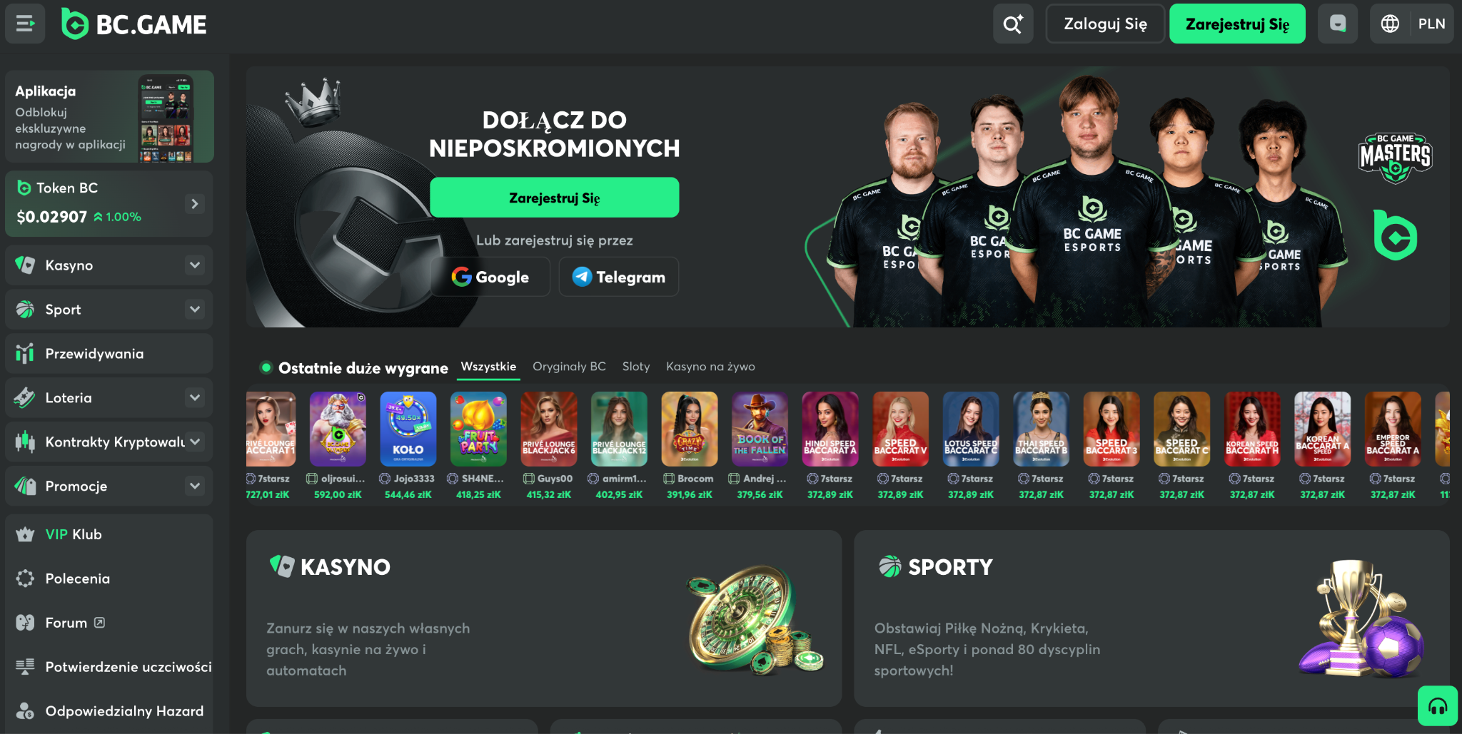 BC.Game Poland Kasyna Bitcoin