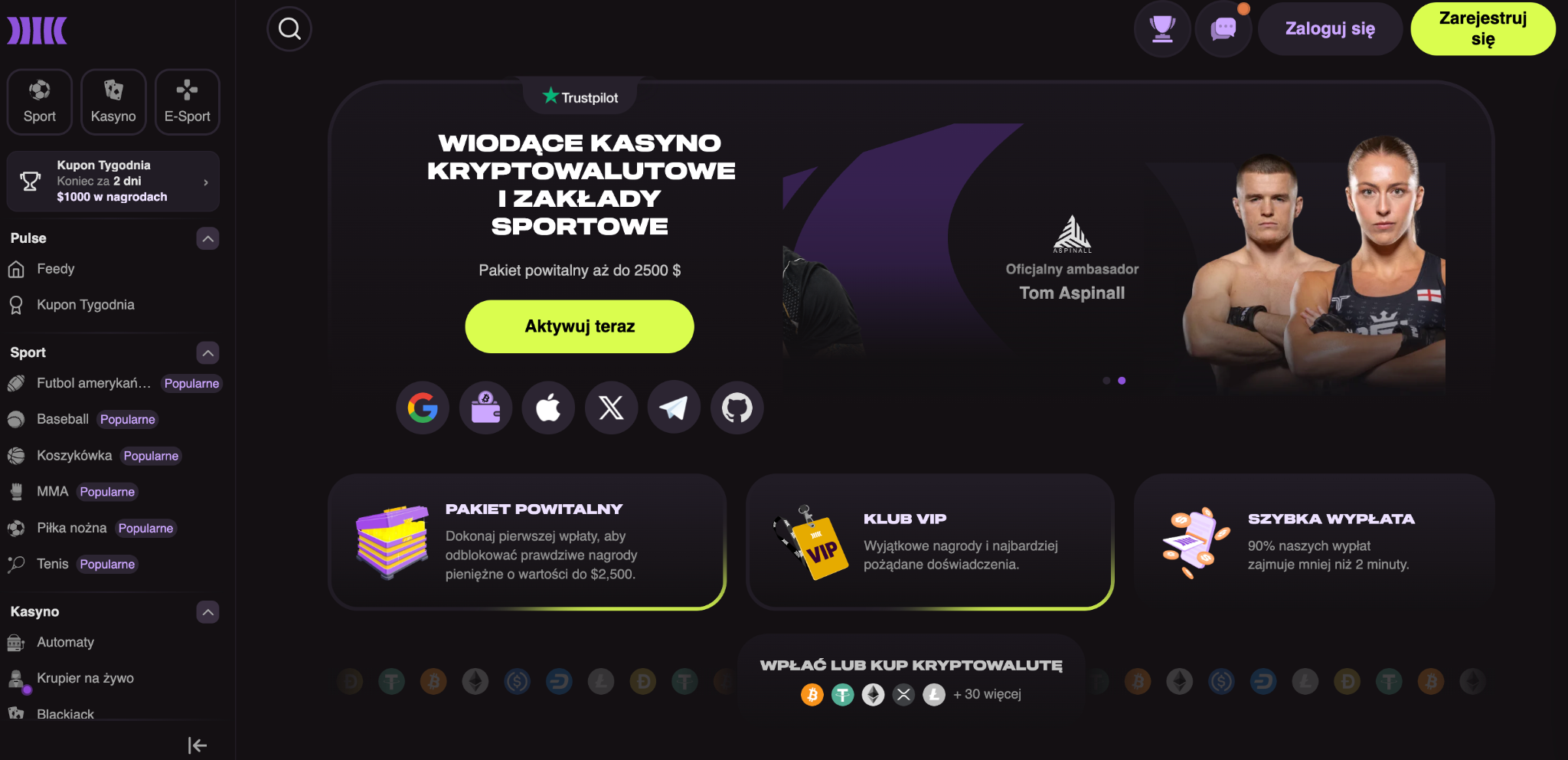 Cloudbet Bitcoin kasyno Polska