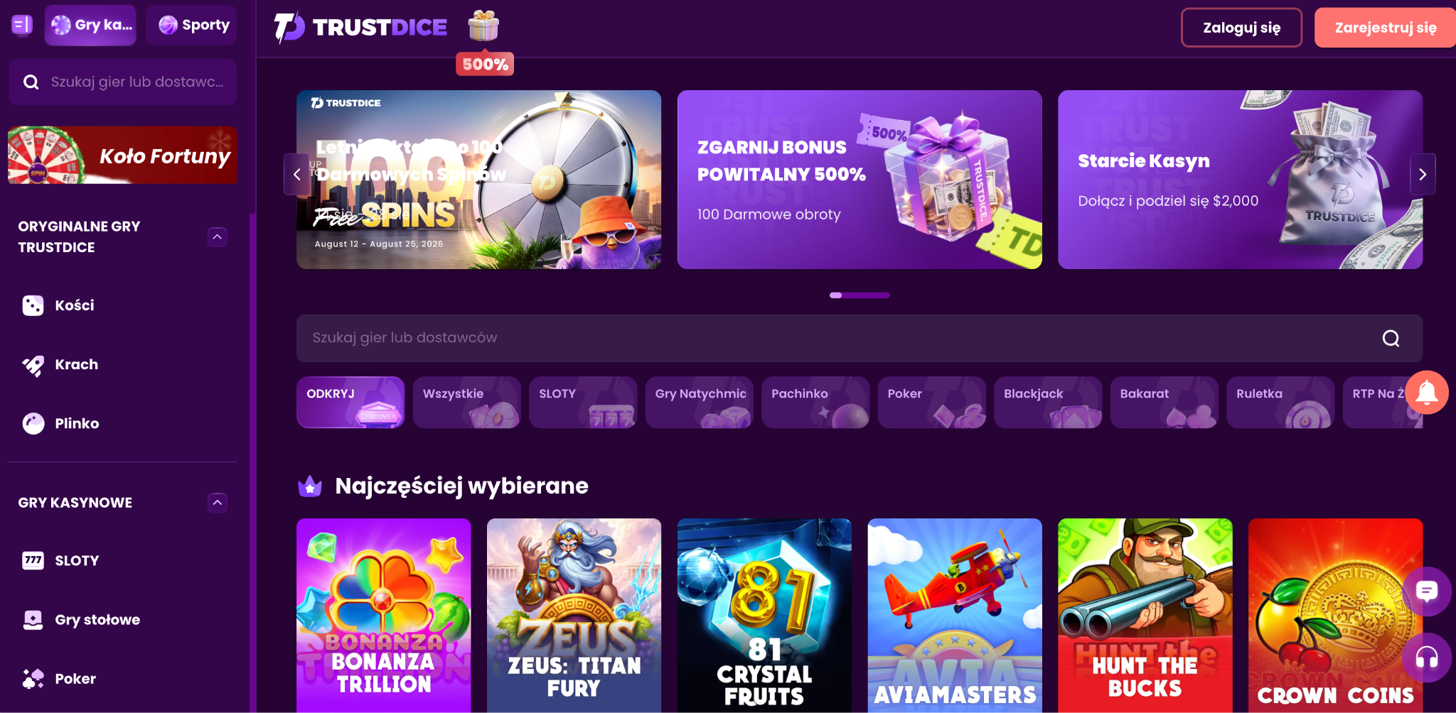 TrustDice Poland Website